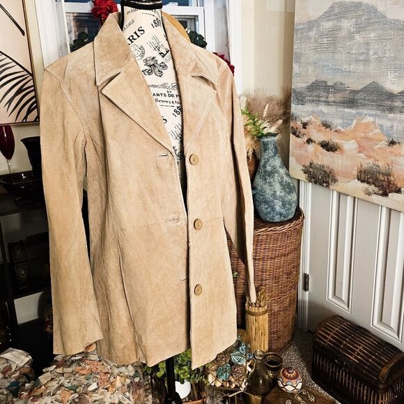 VTG Wilson Tan Suede Genuine leather Jacket. - Picture 1 of 14
